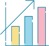 Bar chart trending upward